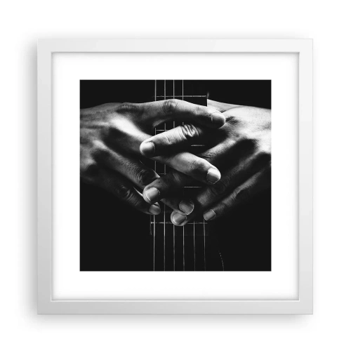 Poster în ramă albă - Rugăciunea artistului - 30x30 cm