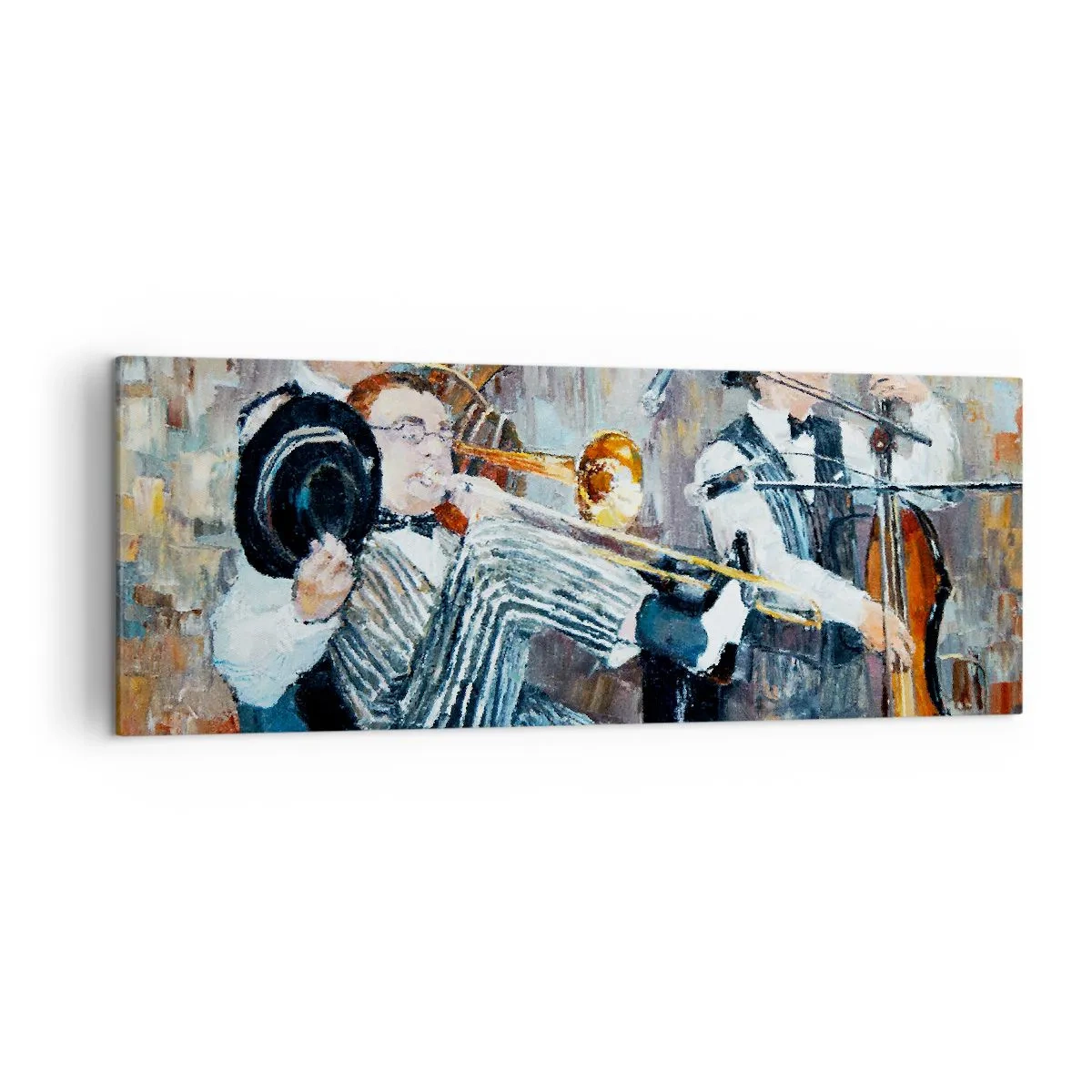 Tablou pe pânză - Numai jazz - 140x50 cm