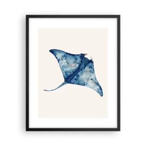 Poster în ramă neagră - Viața în albastru - 40x50 cm