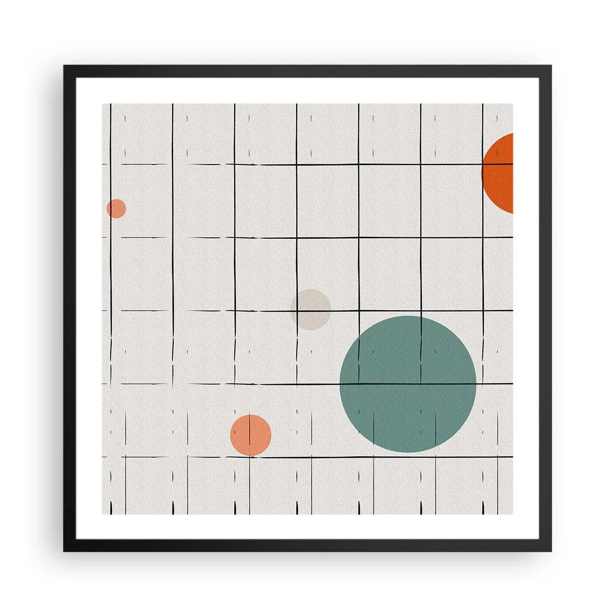 Poster în ramă neagră - În capcană. Noi sau ele? - 60x60 cm