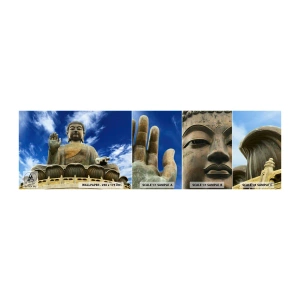 Mostră tapet autocolant Deluxe Sticker - Trăiește fără teamă - Buddha, Religie, Asia - 100x30 cm