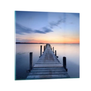 Tablou pe sticlă - Calmul unui amurg senin - 30x30 cm