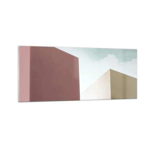 Tablou pe sticlă - Geometria unei veri însorite - 100x40 cm