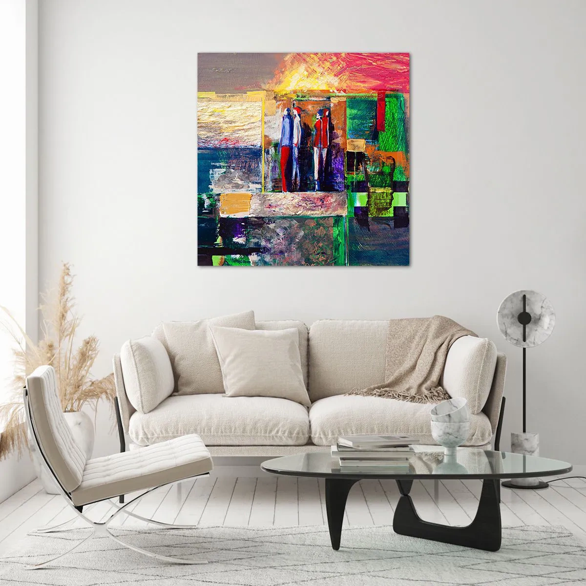 Tablou pe sticlă - Relații și emoții - 40x40 cm