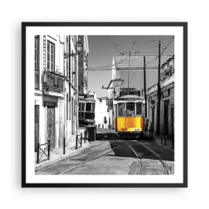 Poster în ramă neagră - Spiritul Lisabonei - 60x60 cm