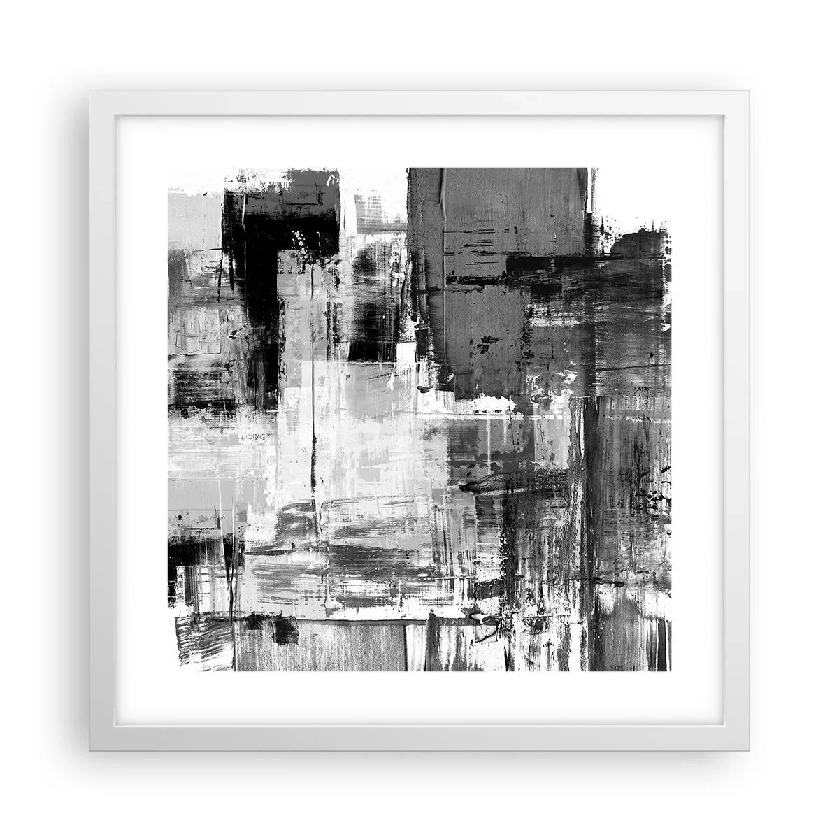 Poster în ramă albă - Griul este frumos - 40x40 cm