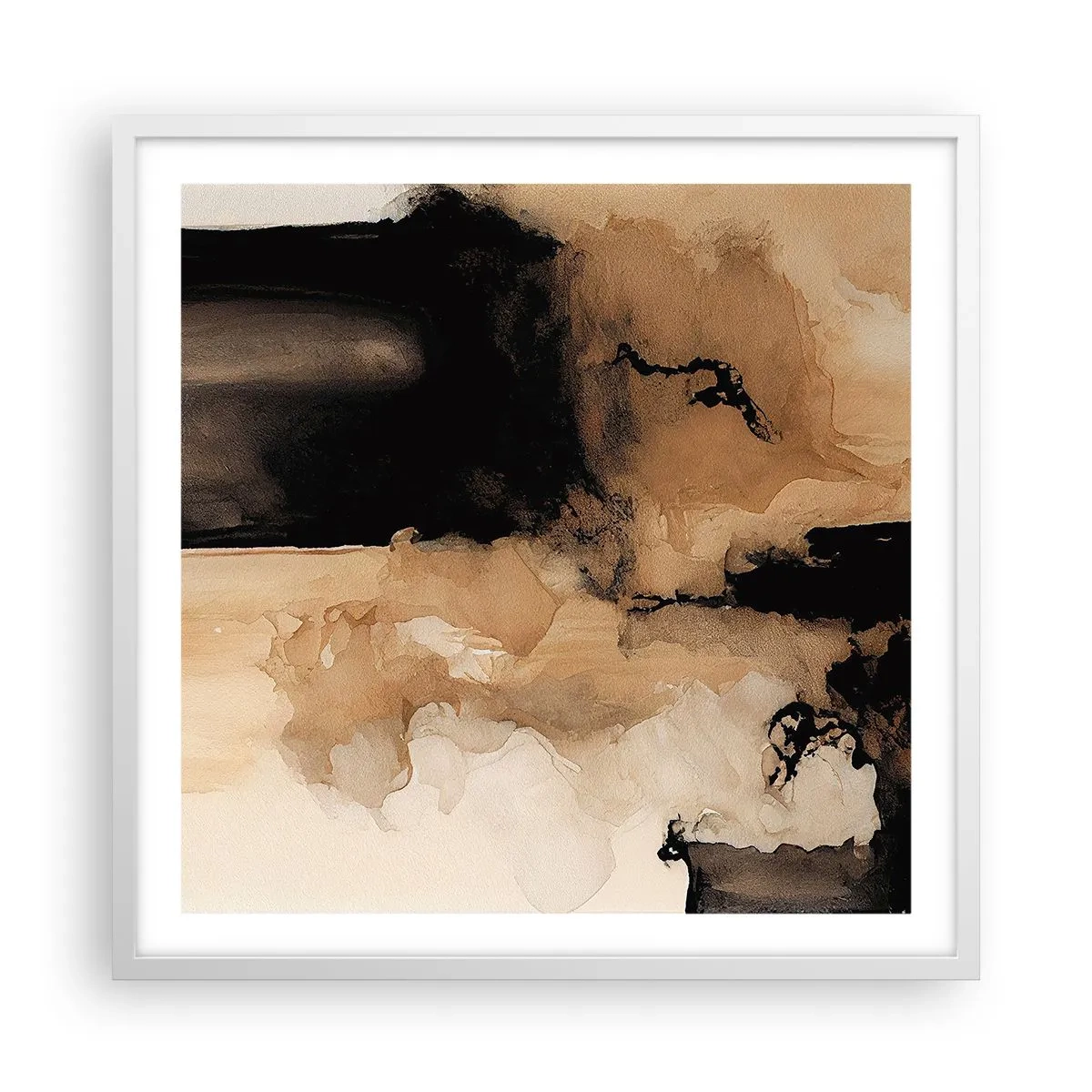 Poster în ramă albă - O abstractizare intrigantă - 60x60 cm
