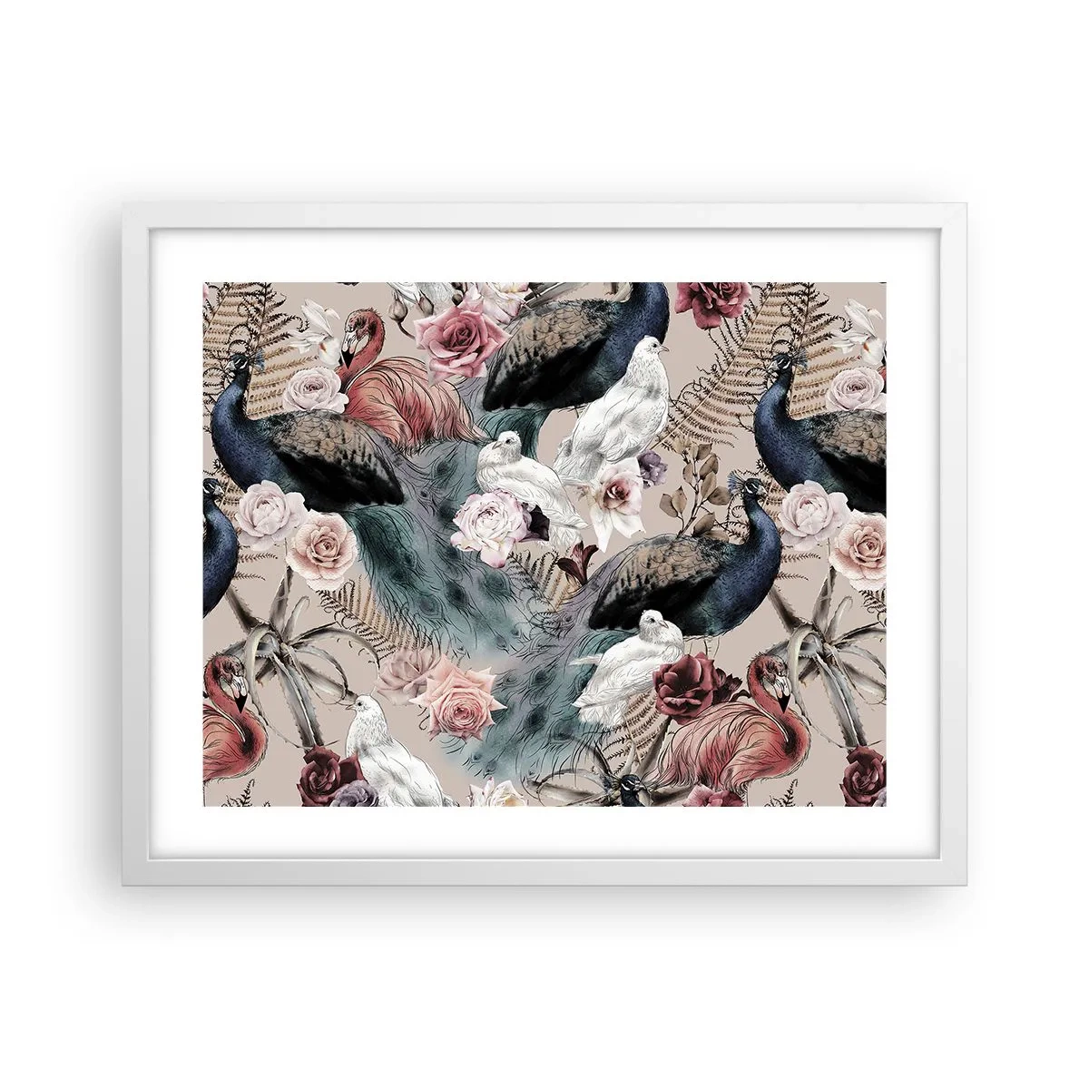 Poster în ramă albă - În grădina palatului - 50x40 cm