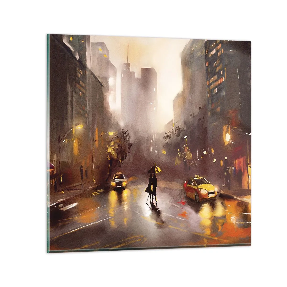 Tablou pe sticlă - În luminile New York-ului - 60x60 cm