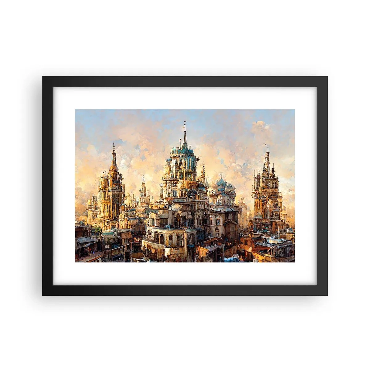 Poster în ramă neagră - Orașul tuturor orașelor - 40x30 cm