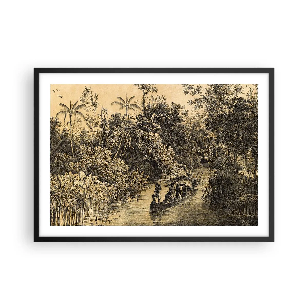 Poster în ramă neagră - Călătorie la sursă - 70x50 cm