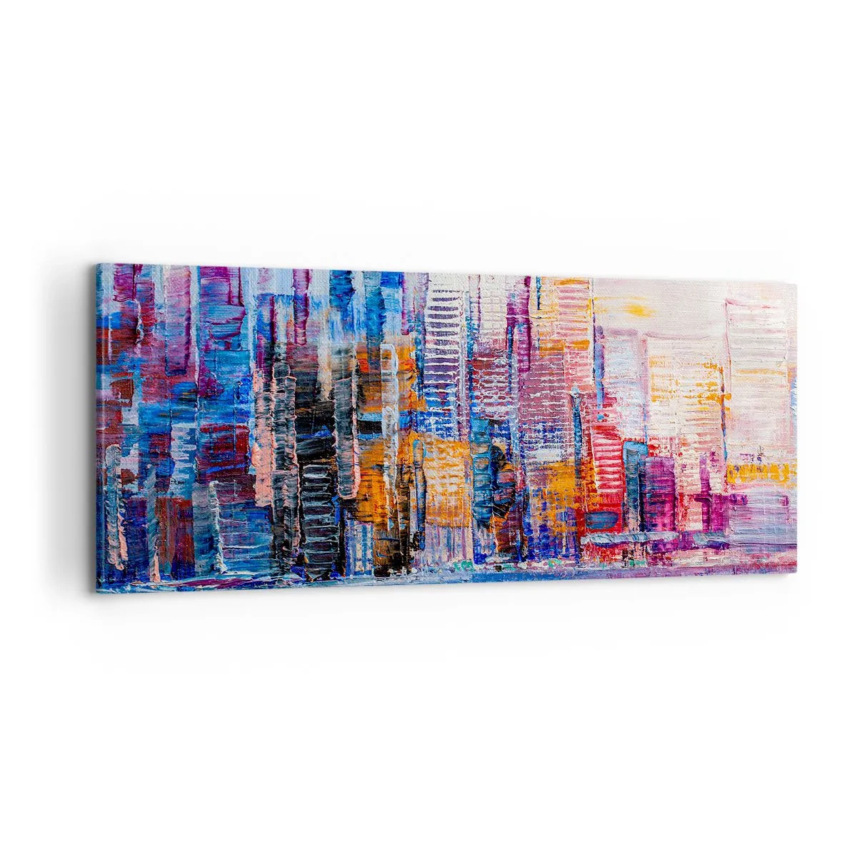 Tablou pe pânză - O metropolă veselă - 100x40 cm
