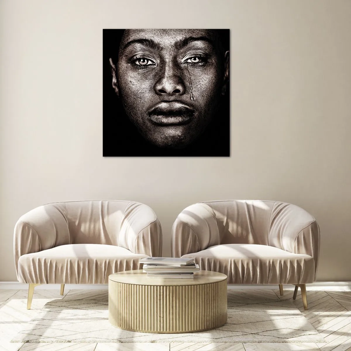 Tablou pe sticlă - O singură lacrimă - 50x50 cm