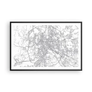 Poster în ramă neagră - Cerc roman - 91x61 cm