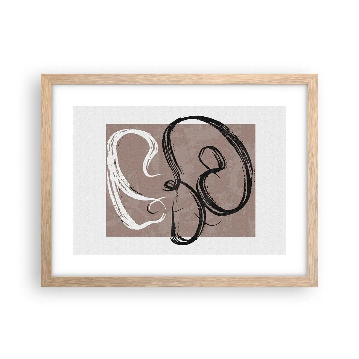 Poster în ramă de stejar deschis - Compoziția - căutarea plenitudinii - 40x30 cm