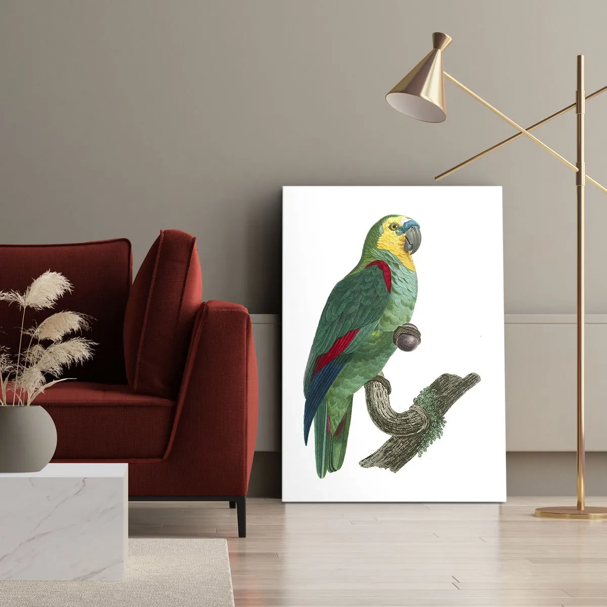 Tablou pe pânză - Portret de papagal - 80x120 cm