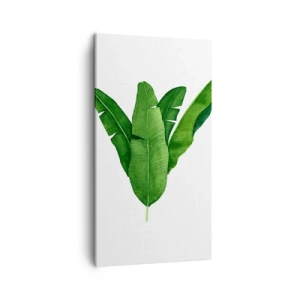 Tablou pe pânză - Simetrie verde - 45x80 cm