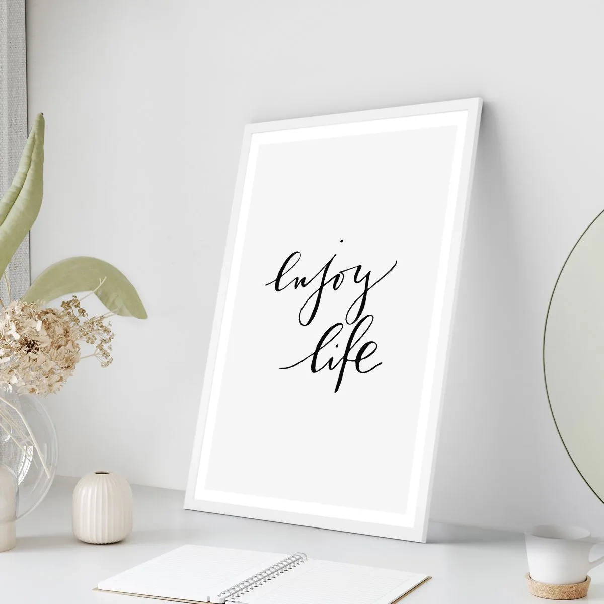 Poster în ramă albă - Nimic de adăugat... - 30x40 cm