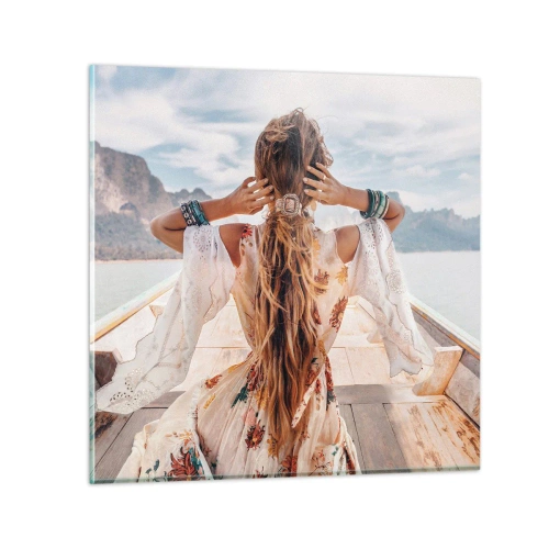 Tablou pe sticlă - Pe drumul spre fericire - 50x50 cm