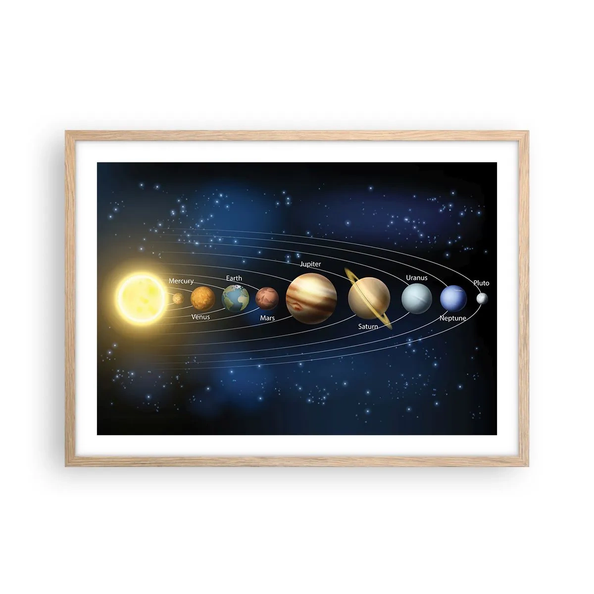 Poster în ramă de stejar deschis - Una din zece - 70x50 cm