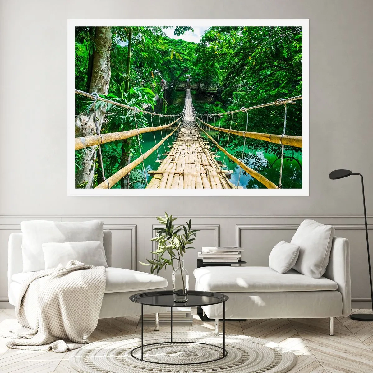Poster - Pod de maimuțe peste verdeață - 70x50 cm
