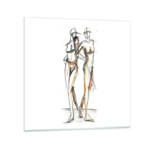 Tablou pe sticlă - Un studiu de farmec - 50x50 cm
