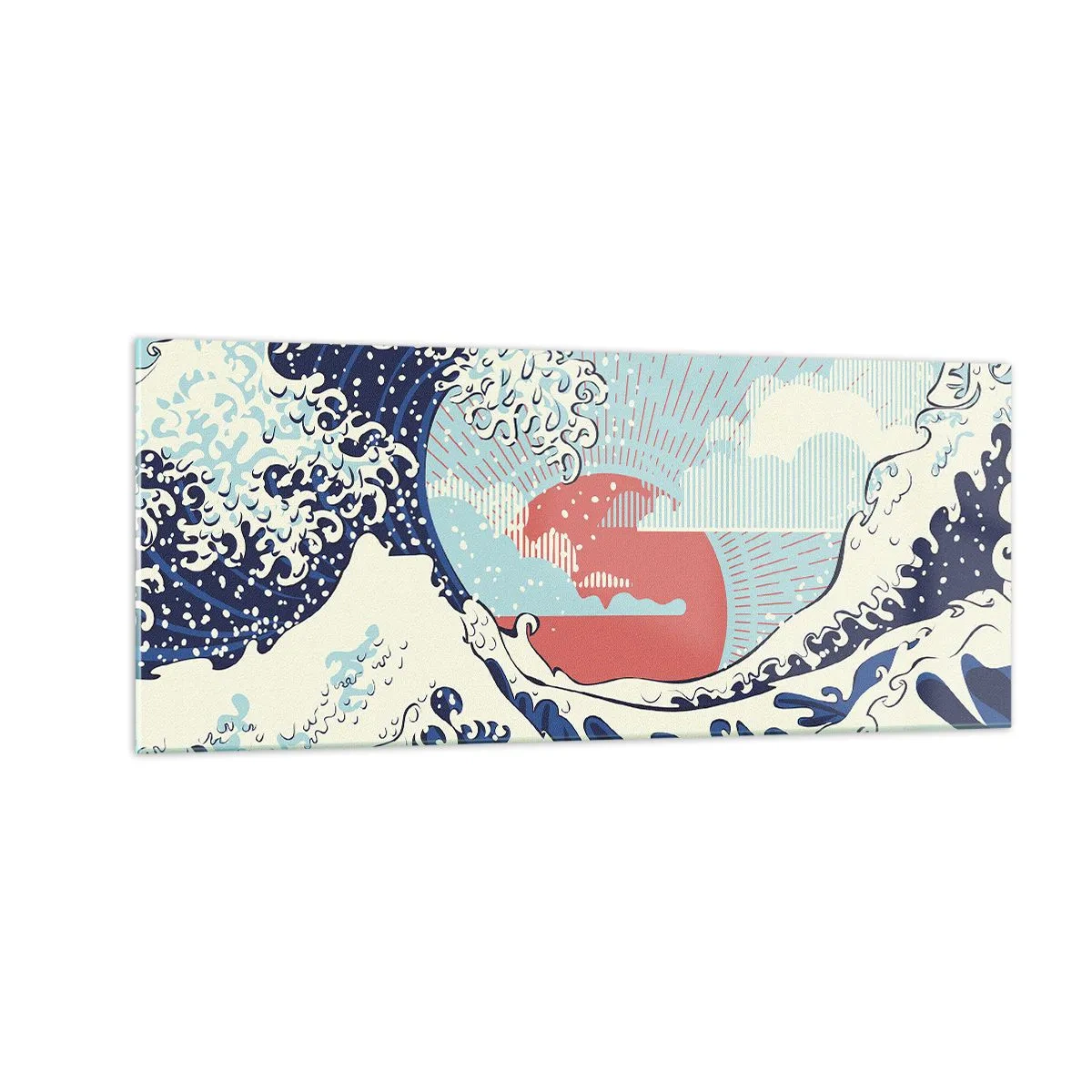 Tablou pe sticlă - Din inspirații japoneze - 100x40 cm