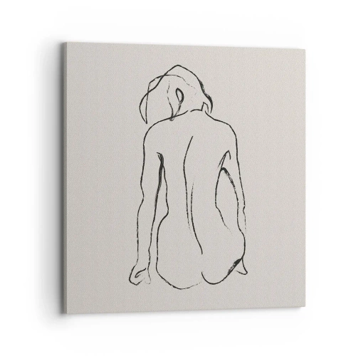 Tablou pe pânză - Nud de fată - 70x70 cm