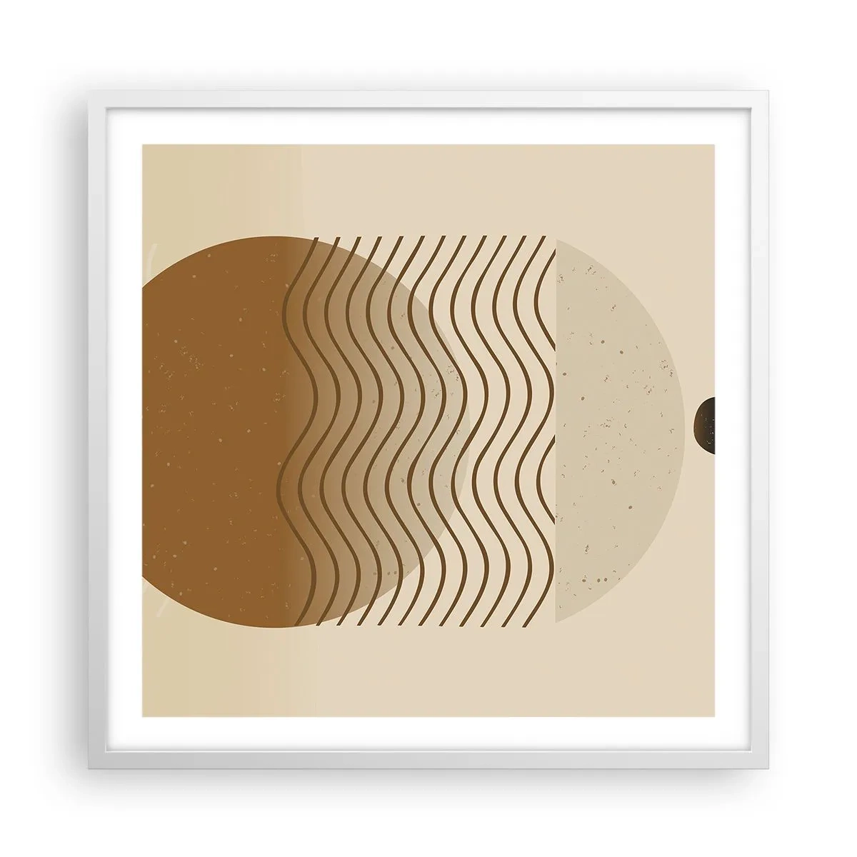 Poster în ramă albă - Despre originea figurilor geometrice - 60x60 cm