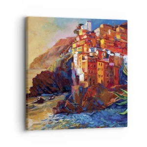 Tablou pe pânză - Oraș italian de vis - 30x30 cm