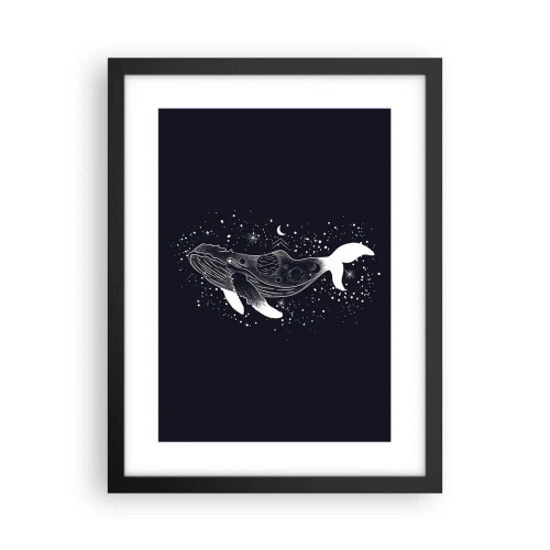 Poster în ramă neagră - În oceanul universului - 30x40 cm