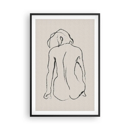 Poster în ramă neagră - Nud de fată - 61x91 cm