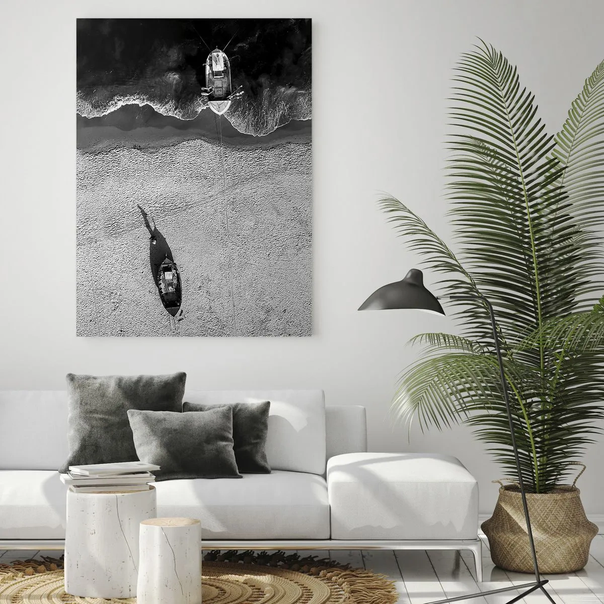 Tablou pe sticlă - Tot pe țărm... - 50x70 cm