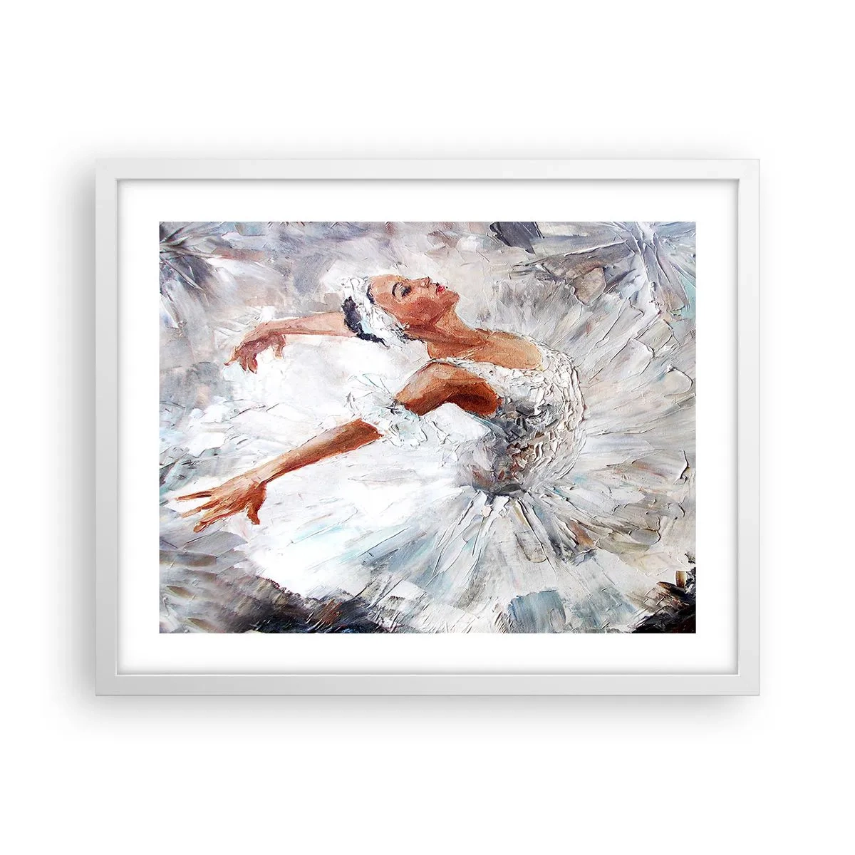 Poster în ramă albă - Moale și ușoară ca tulul - 50x40 cm