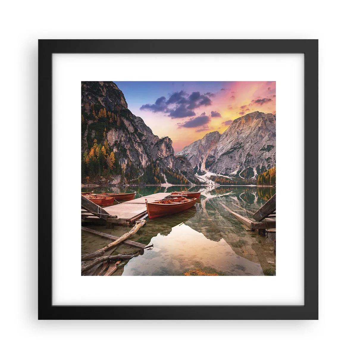 Poster în ramă neagră - Promisiunea zilei - 30x30 cm