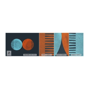 Mostră tapet Premium Canvas - Doar geometrie? - Abstracția, Bucată, Districte - 100x30 cm