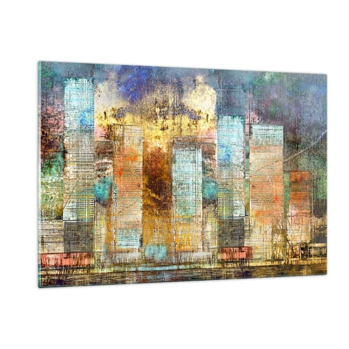 Tablou pe sticlă - Metropola însorită - 120x80 cm