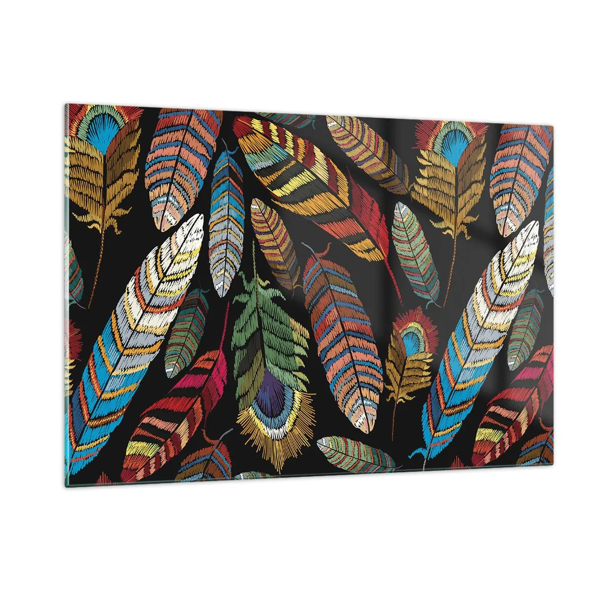 Tablou pe sticlă - Carnavalul păsărilor - 120x80 cm