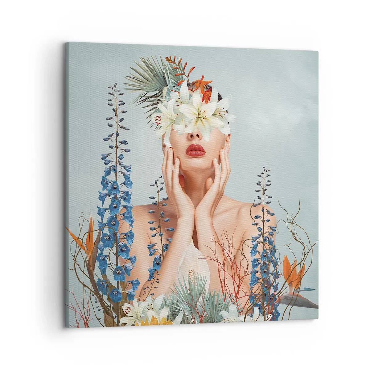 Tablou pe pânză - Femeia floare - 50x50 cm