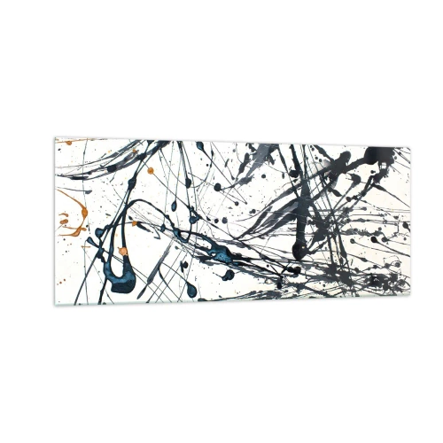 Tablou pe sticlă - Abstracție expresionistă - 100x40 cm