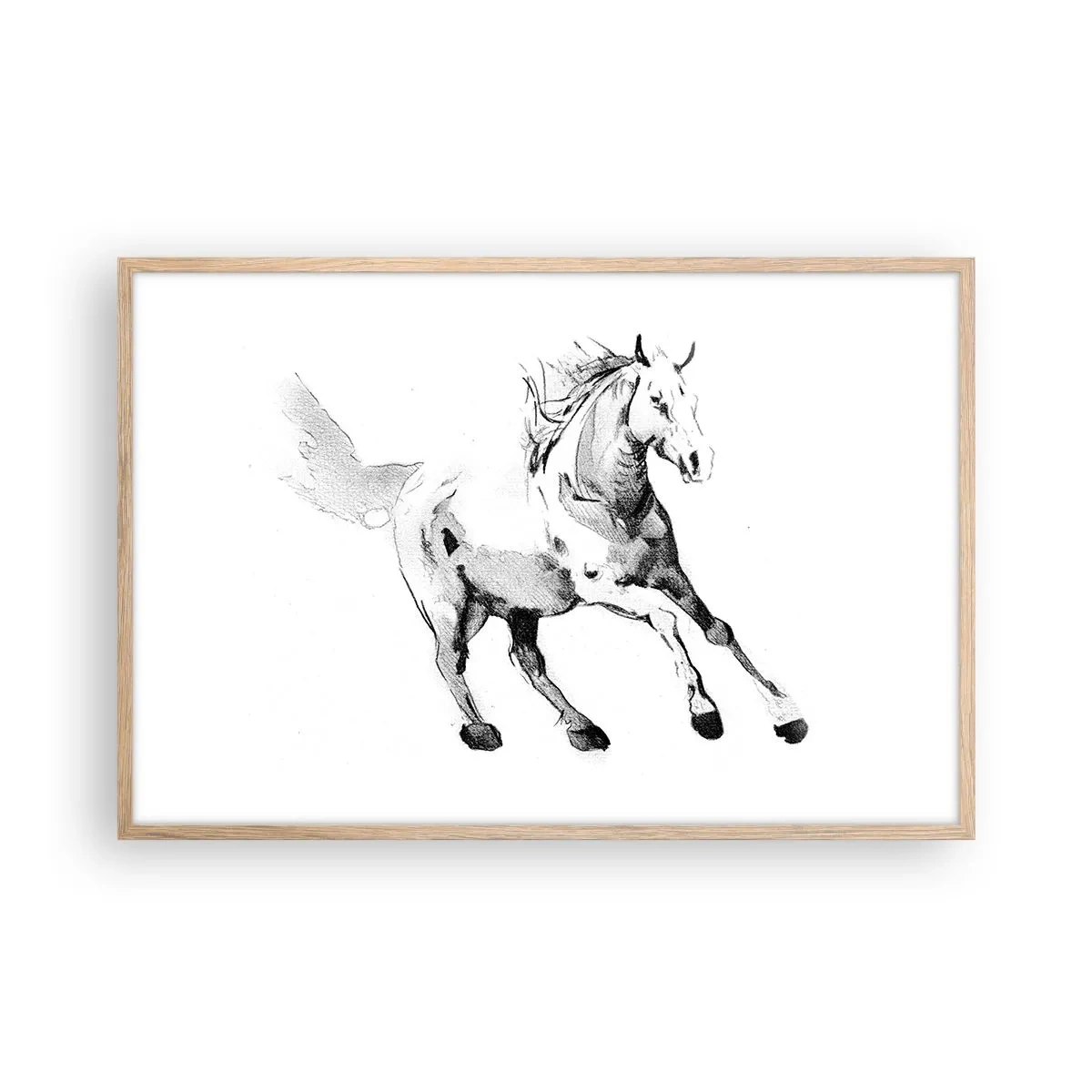 Poster în ramă de stejar deschis - Suflet neîmblânzit - 91x61 cm