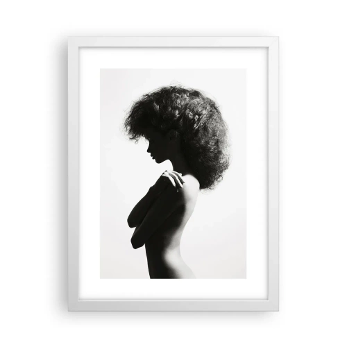 Poster în ramă albă - Ca o floare pe o tulpină subțire - 30x40 cm