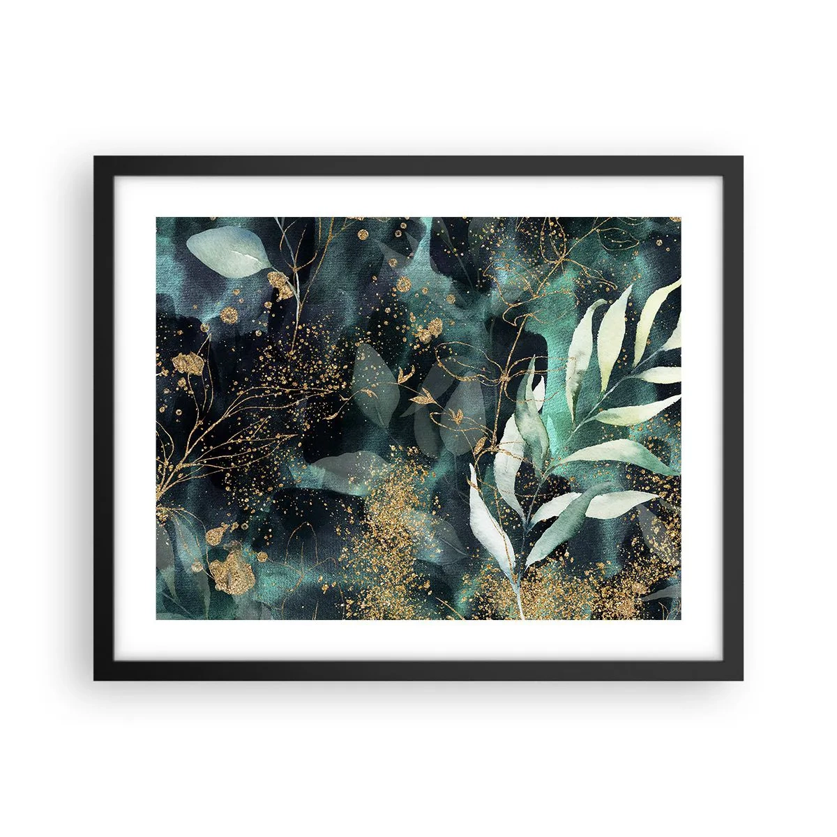 Poster în ramă neagră - Grădina fermecată - 50x40 cm