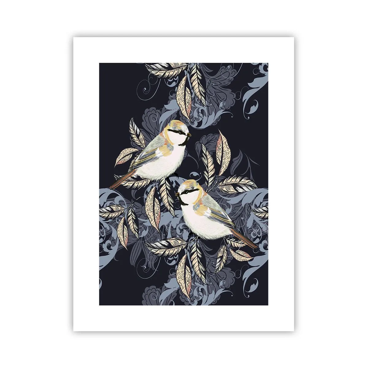 Poster - Ciripirile galben-albastru - 30x40 cm