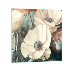 Tablou pe sticlă - Șoapta macilor - 40x40 cm