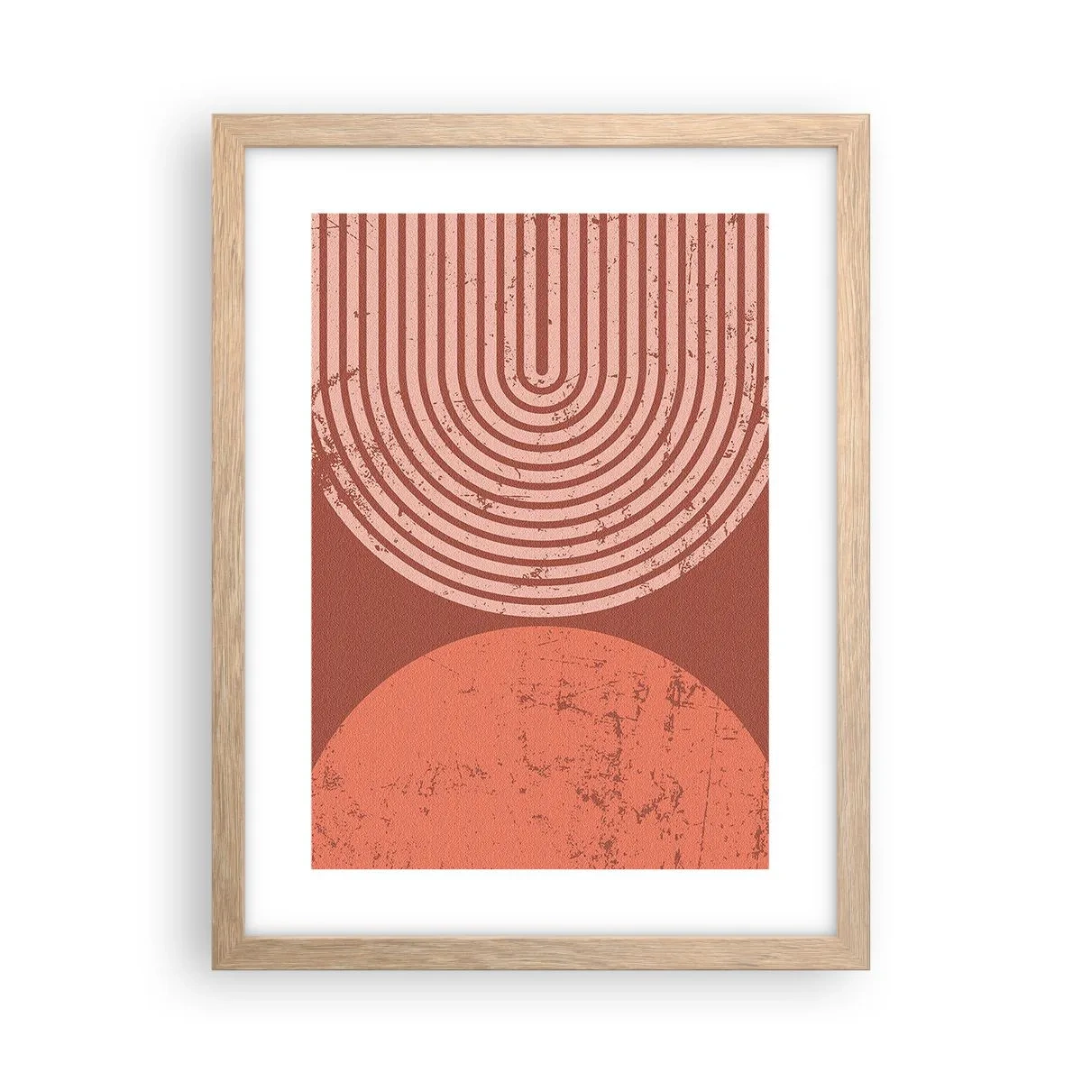 Poster în ramă de stejar deschis - Relație strânsă - 30x40 cm