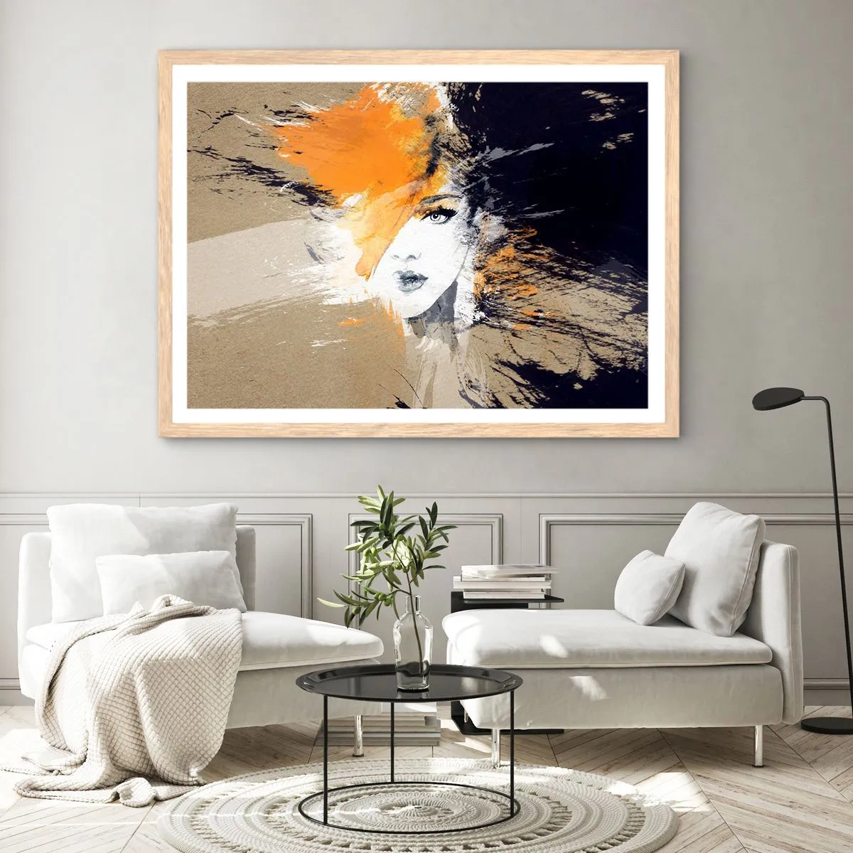 Poster în ramă de stejar deschis - Și se face lumină - 91x61 cm