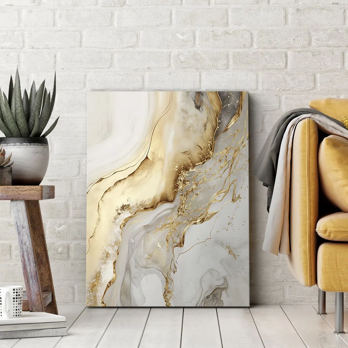 Tablou pe pânză - Abstracție: frumusețe și bunătate - 55x100 cm