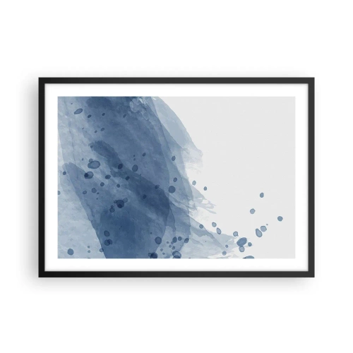 Poster în ramă neagră - Tul albastru - 70x50 cm