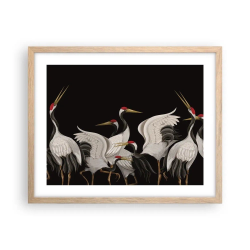 Poster în ramă de stejar deschis - Problemele importante ale păsărilor - 50x40 cm